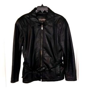 Wilson Black Leather Coat / Jacket